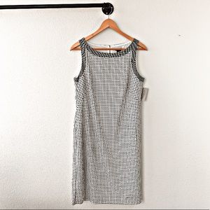 Ann Taylor Geometric Square Print Sheath Dress